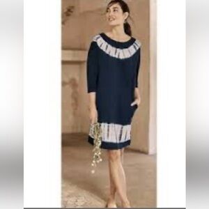 Pure Jill tie dye 3/4 sleeve dress size M